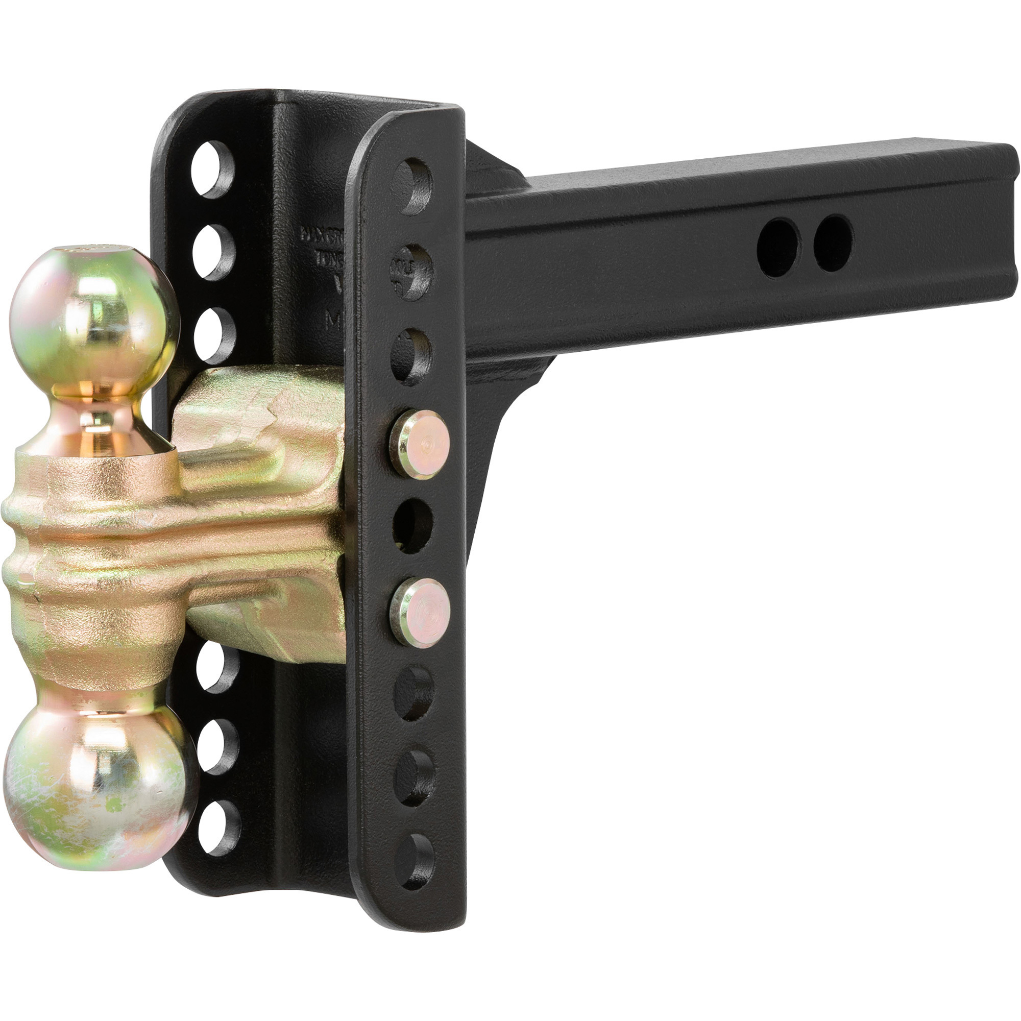 CURT Adjustable Channel Mount with Dual Ball (2in. Shank, 14,000 Lbs. GVWR, 6in. Drop), Model# 45900